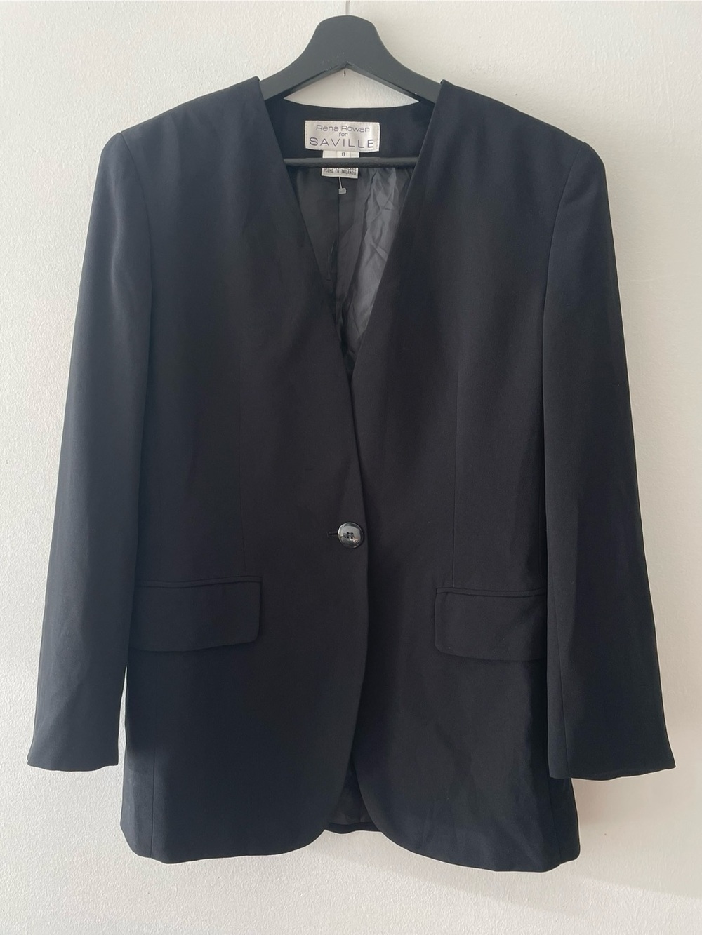 Vintage Rena Rowan for Seville Collarless Blazer Size 8
